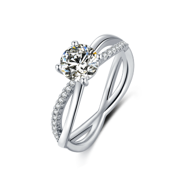 New Fashion Exquisite Promise Jewelry Eternal Love Heart Ring Size 5-11White Wedding Heart Rings For Women